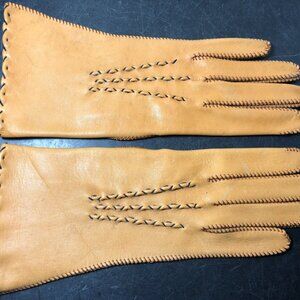 Vintage Custom Made Deerskin Table Cut Gloves by Joseph Bruchac Taxidermy